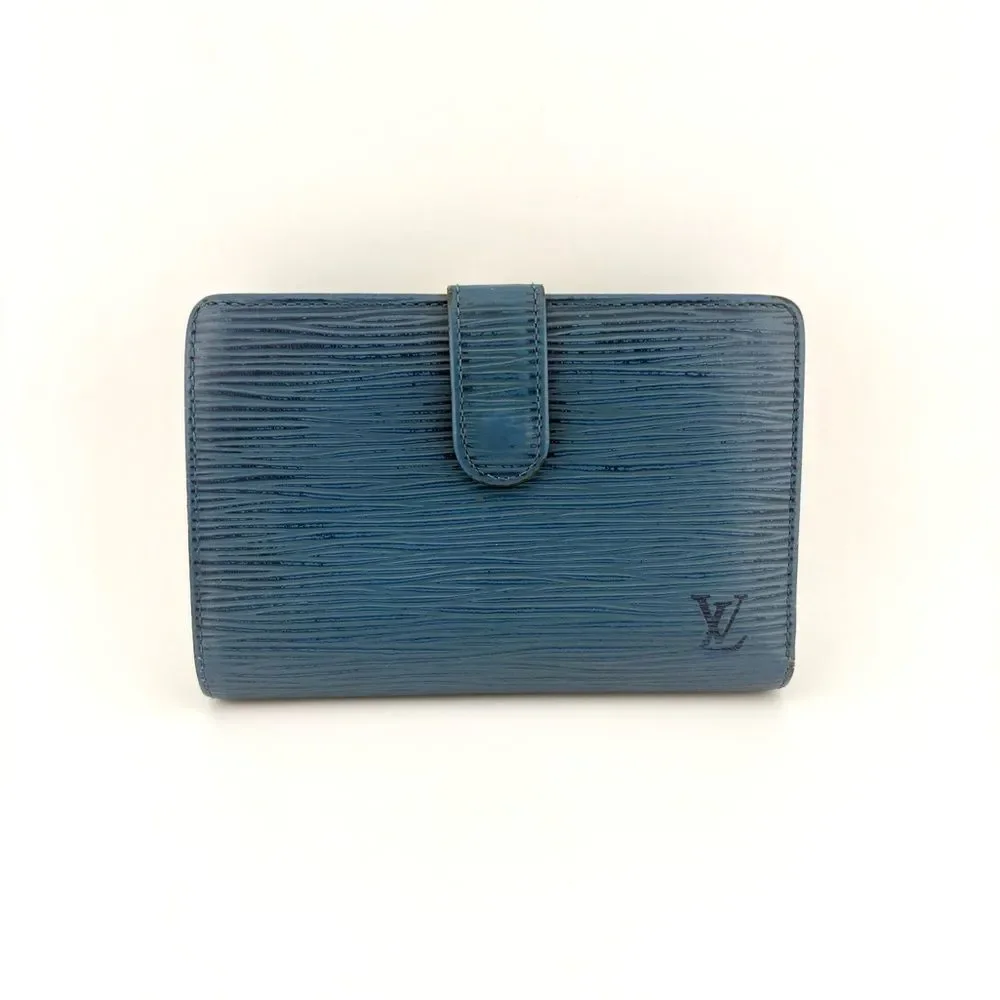 Louis Vuitton Blue Epi Leather Kisslock Wallet w/ Dust bag - Good Used Condition - Picture 3 of 11